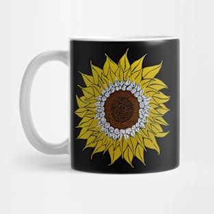 White and Yellow Sunflower Mug